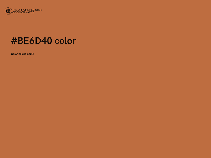 #BE6D40 color image