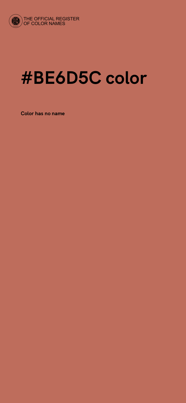 #BE6D5C color image