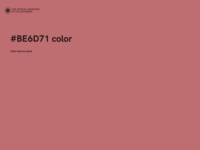 #BE6D71 color image