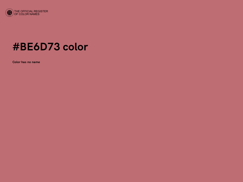 #BE6D73 color image