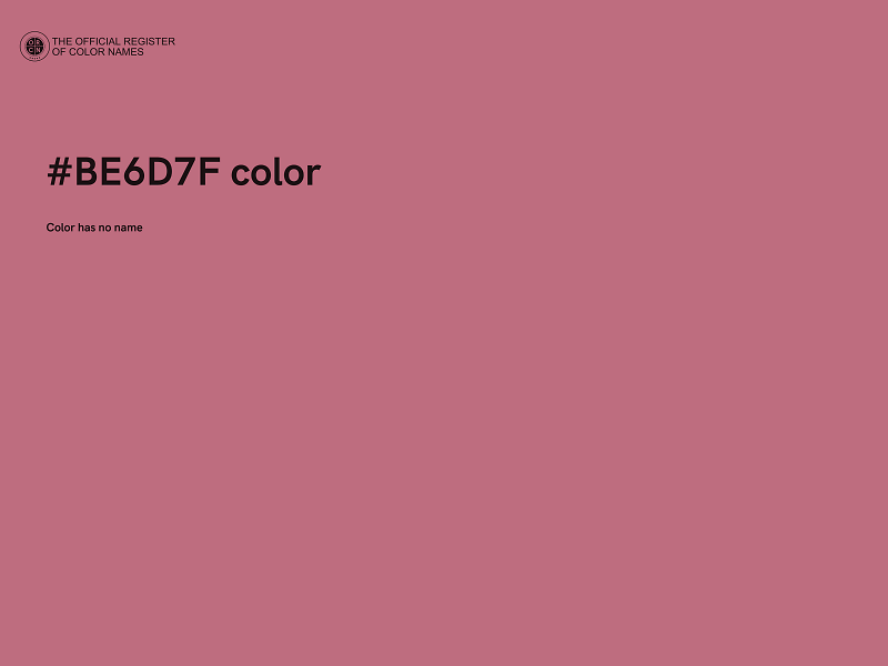 #BE6D7F color image
