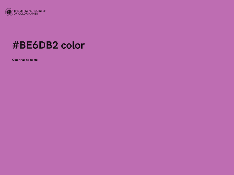 #BE6DB2 color image