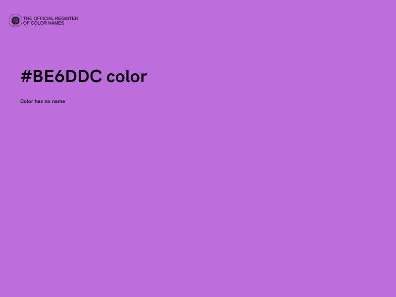 #BE6DDC color image