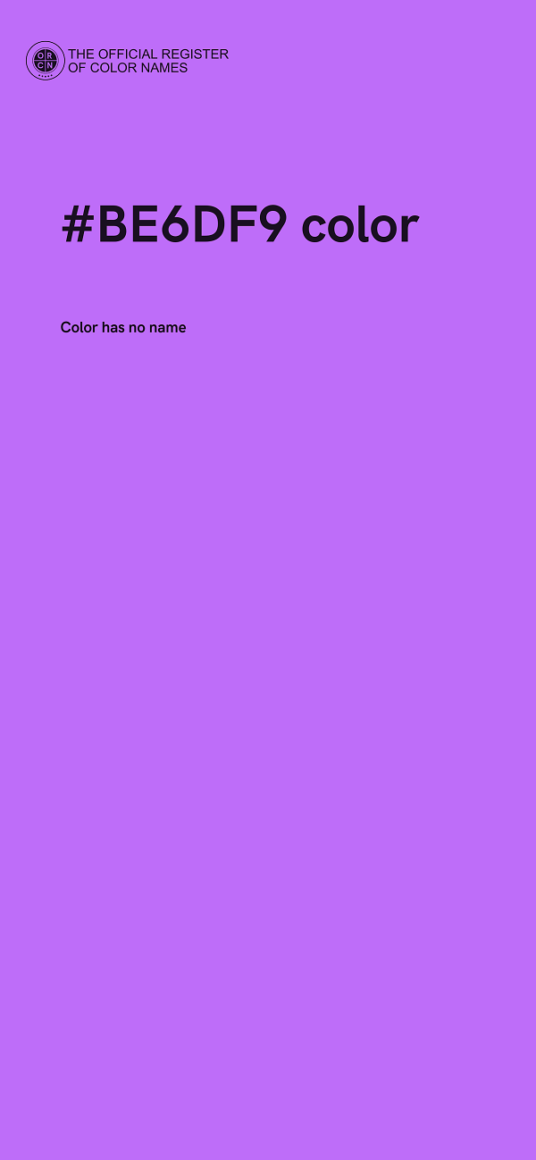 #BE6DF9 color image