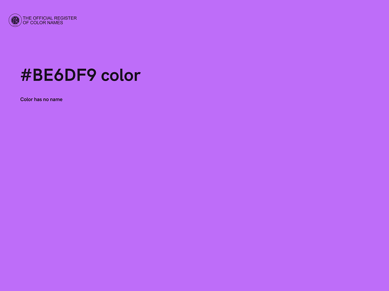 #BE6DF9 color image