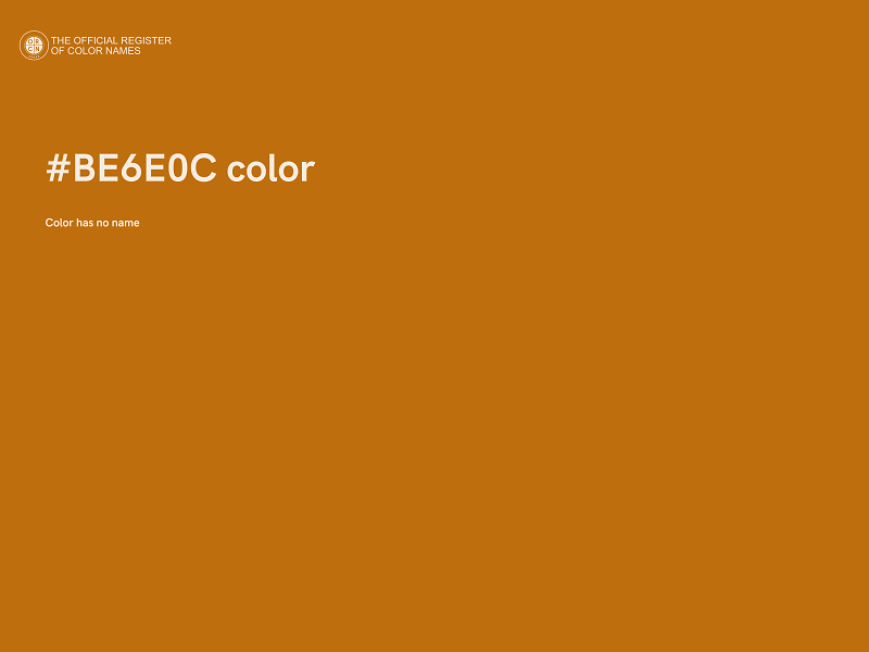 #BE6E0C color image