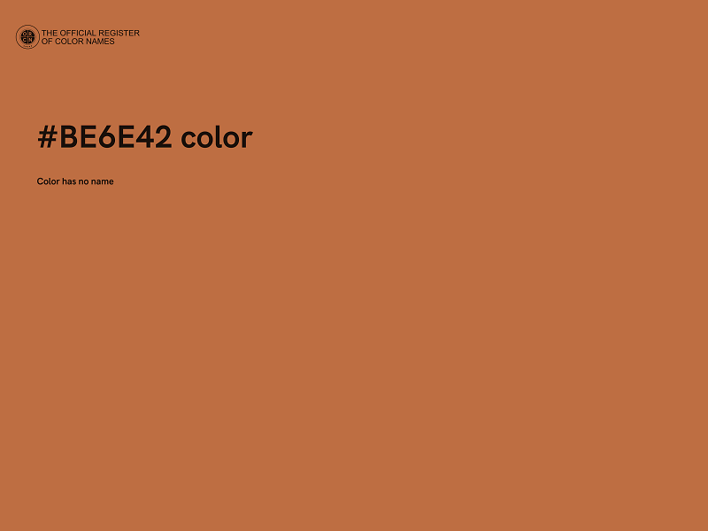 #BE6E42 color image