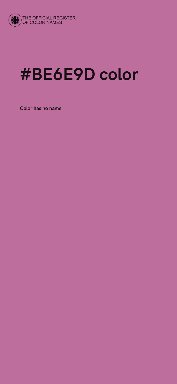 #BE6E9D color image