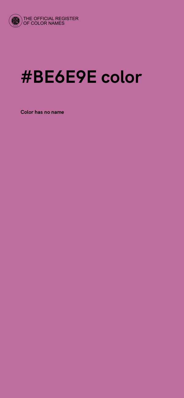 #BE6E9E color image