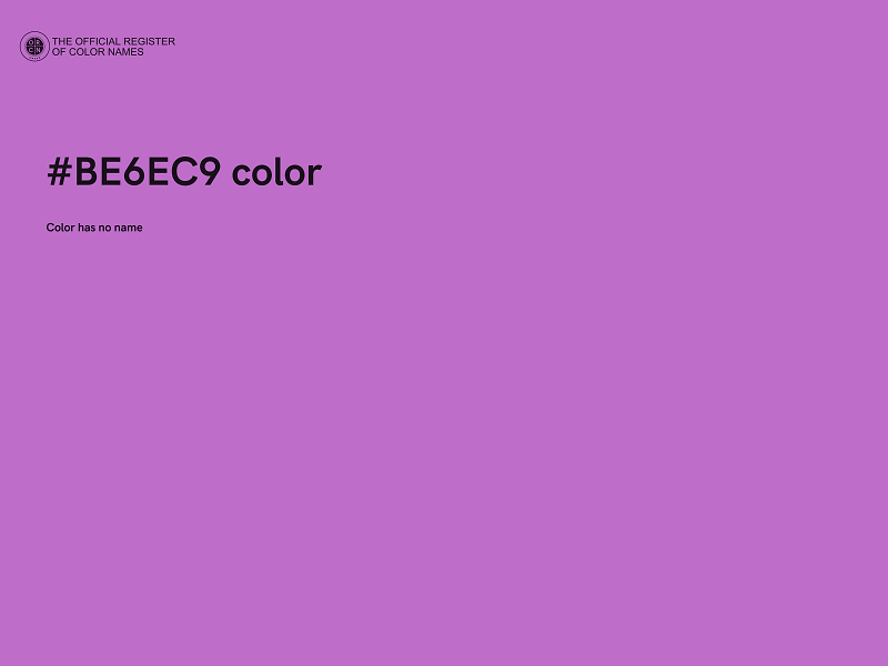 #BE6EC9 color image