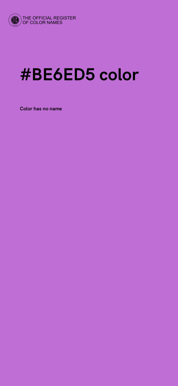 #BE6ED5 color image