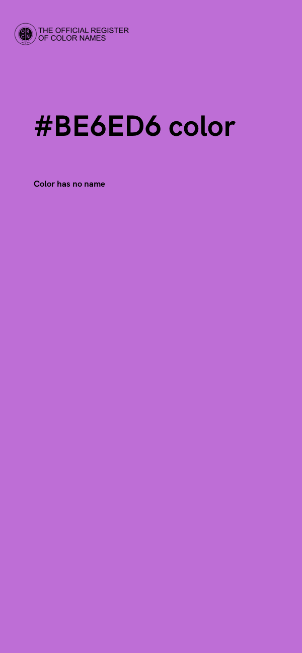 #BE6ED6 color image