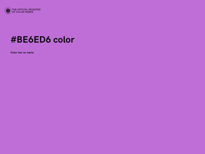 #BE6ED6 color image