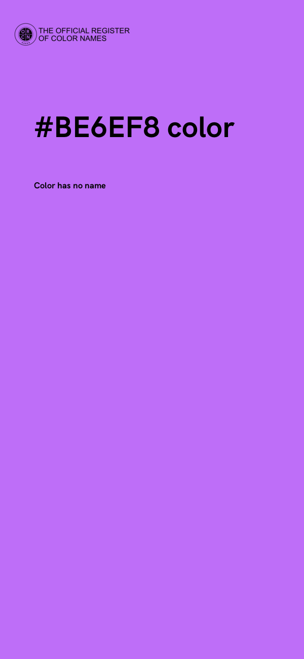 #BE6EF8 color image