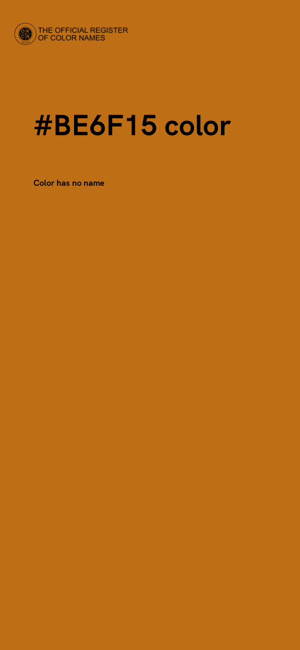 #BE6F15 color image