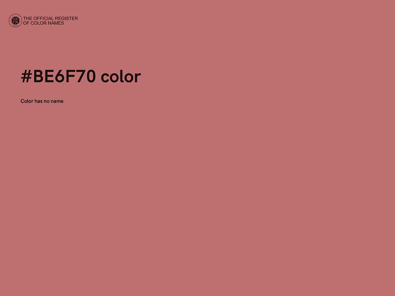 #BE6F70 color image