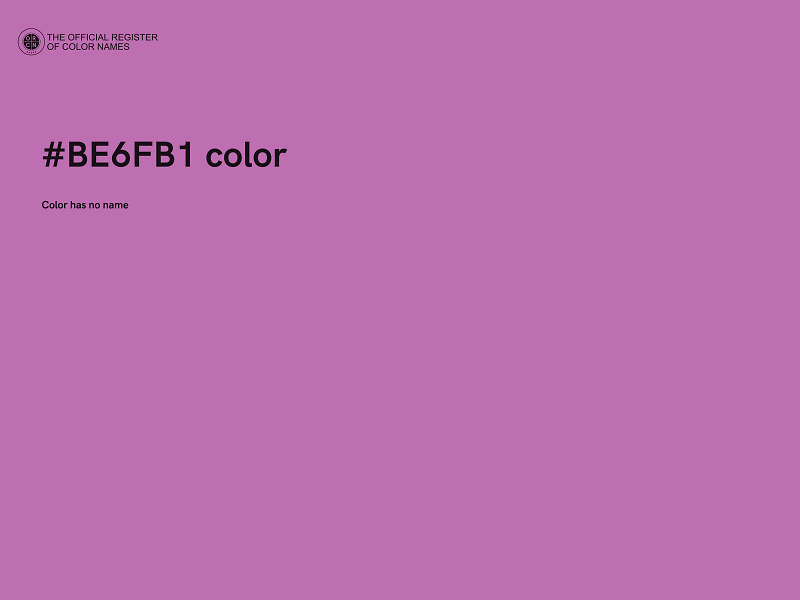 #BE6FB1 color image