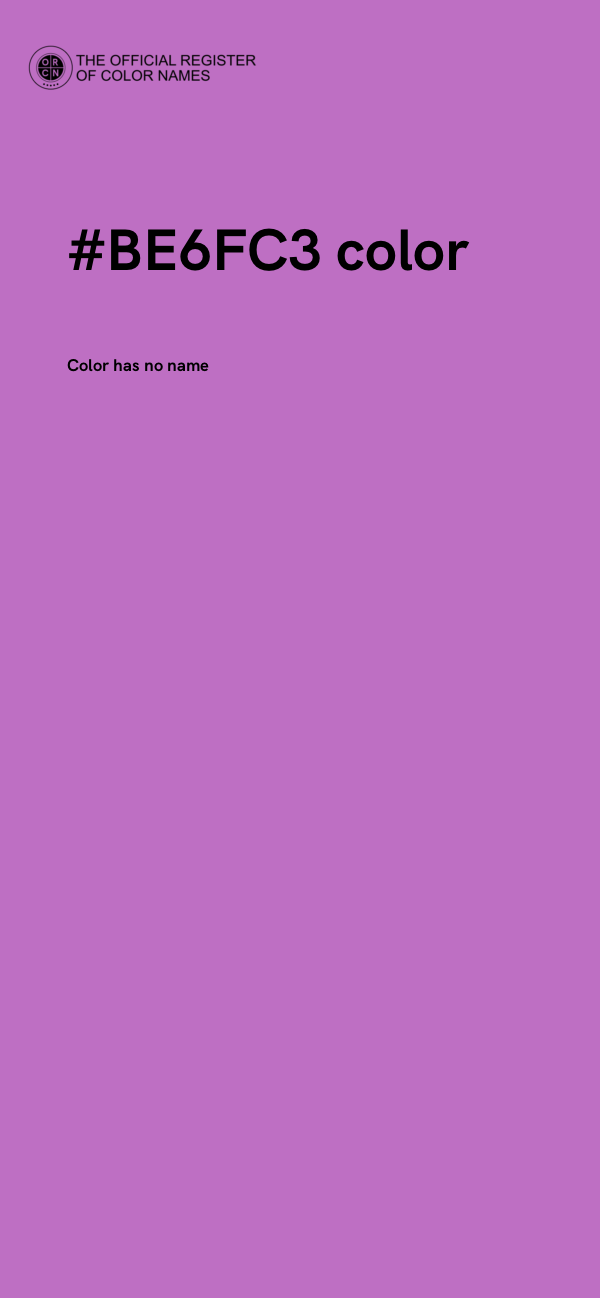#BE6FC3 color image