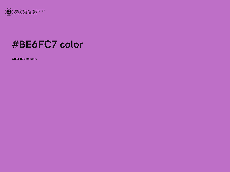 #BE6FC7 color image