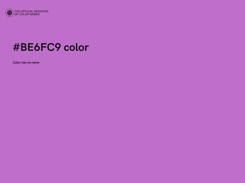 #BE6FC9 color image