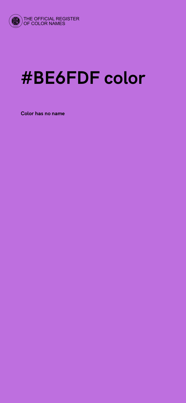 #BE6FDF color image