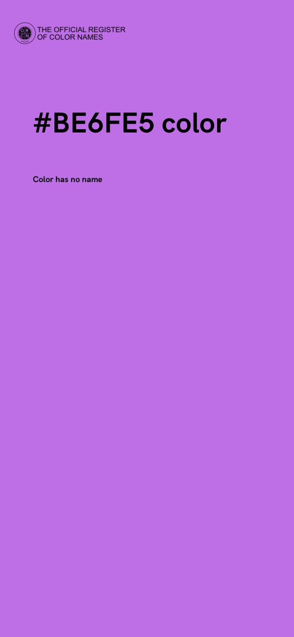 #BE6FE5 color image