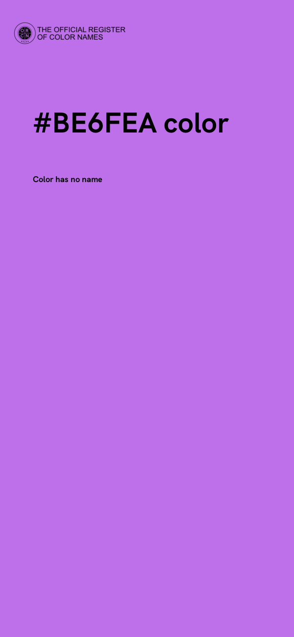 #BE6FEA color image