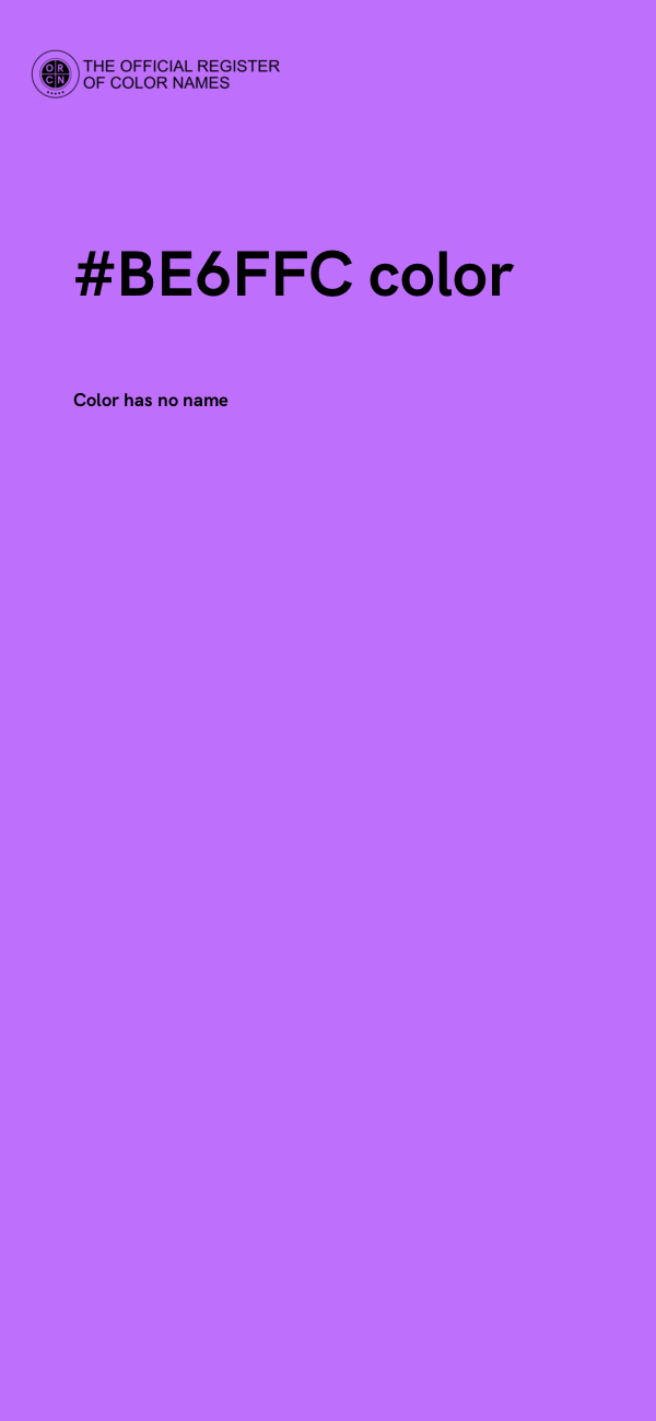 #BE6FFC color image