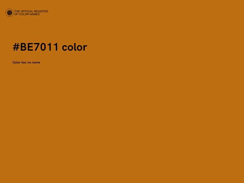 #BE7011 color image