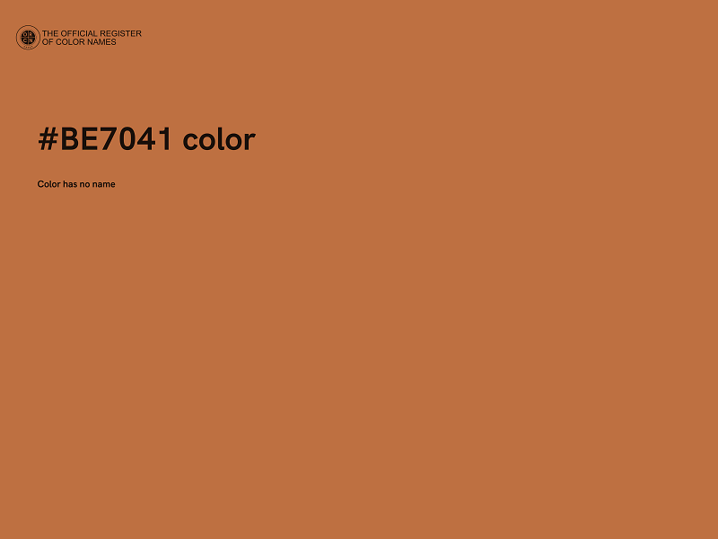 #BE7041 color image