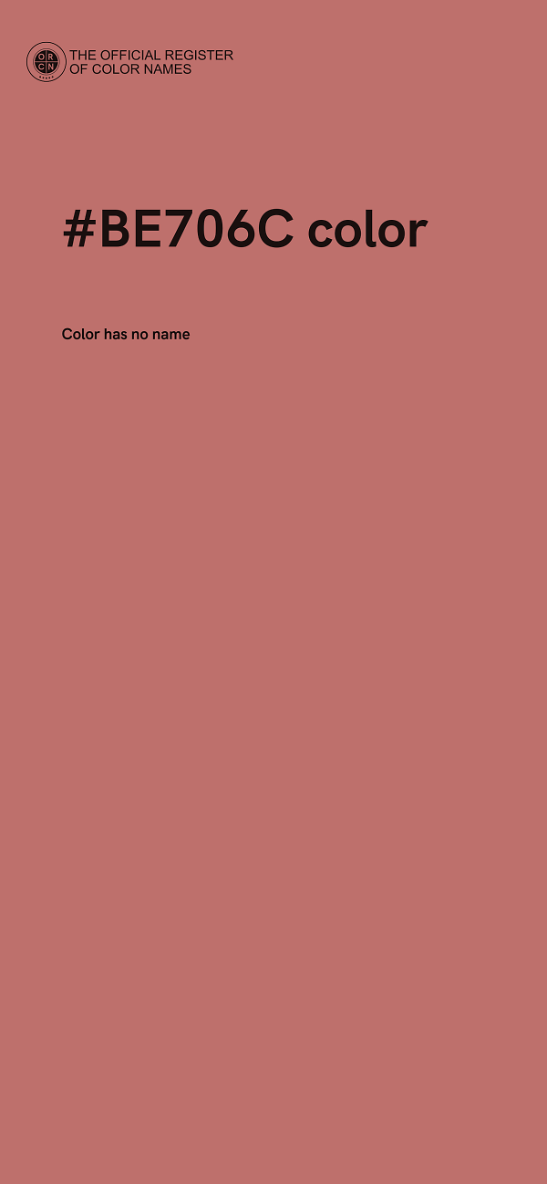 #BE706C color image