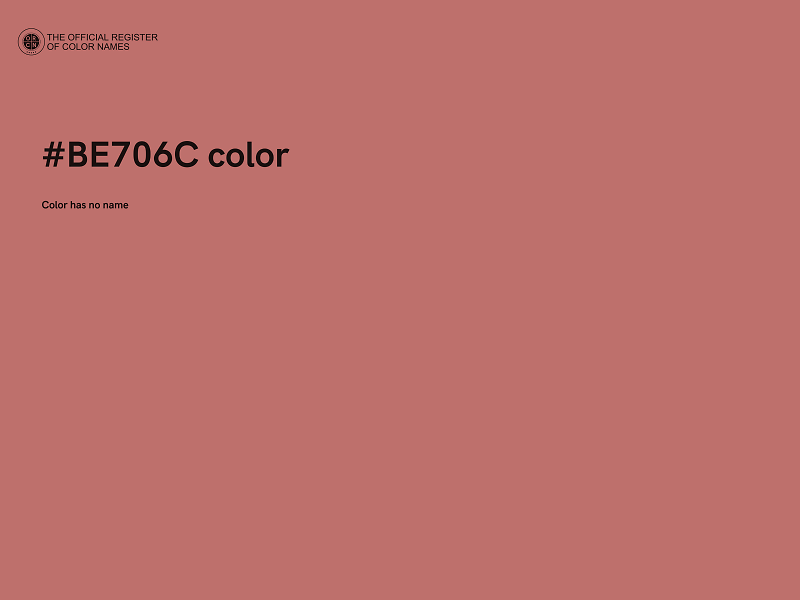 #BE706C color image