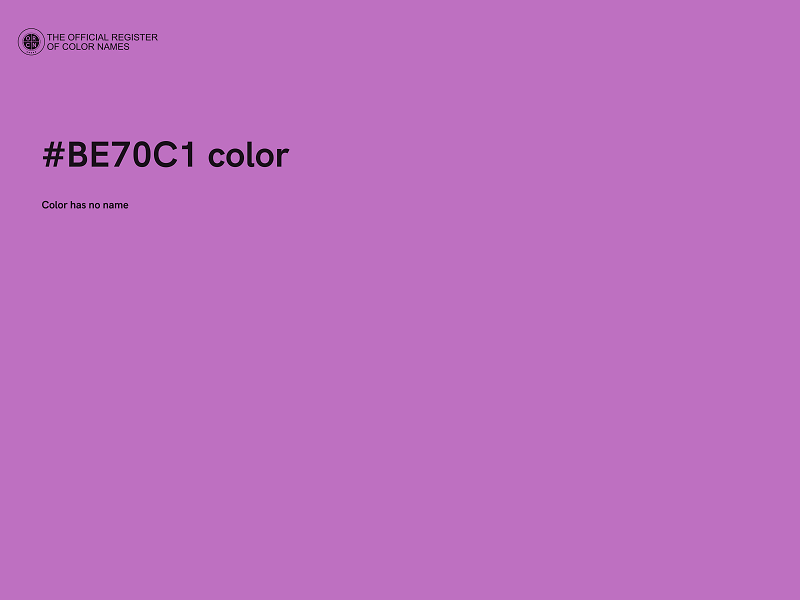 #BE70C1 color image