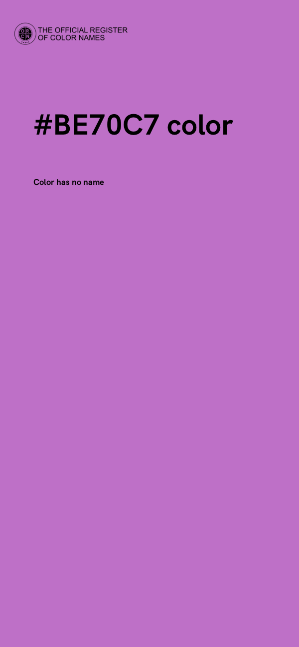 #BE70C7 color image