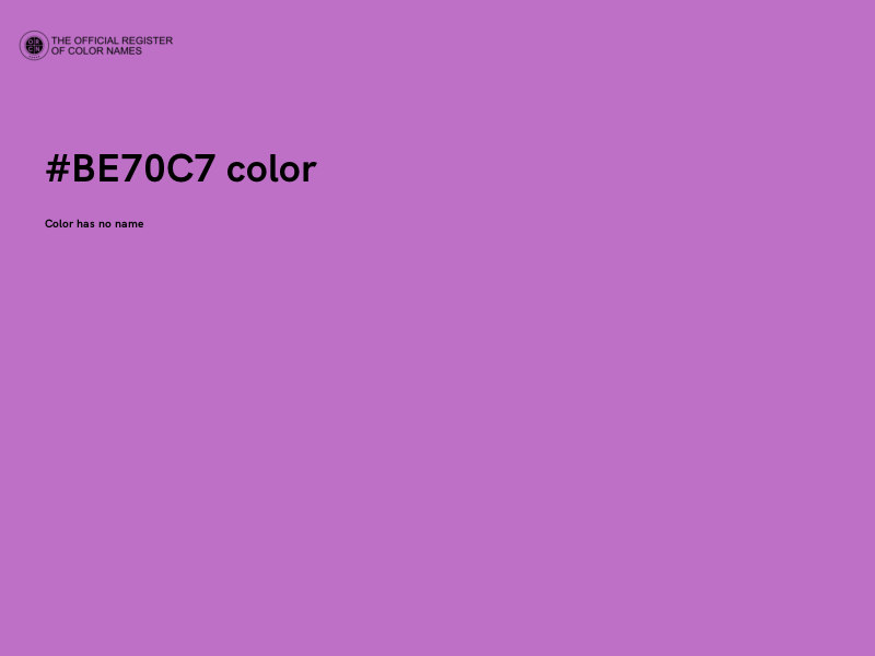 #BE70C7 color image