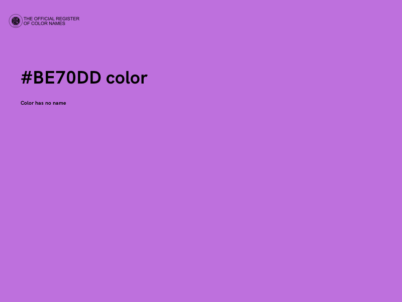 #BE70DD color image