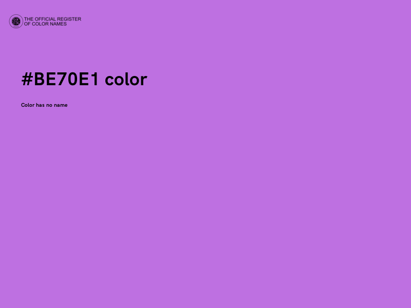 #BE70E1 color image