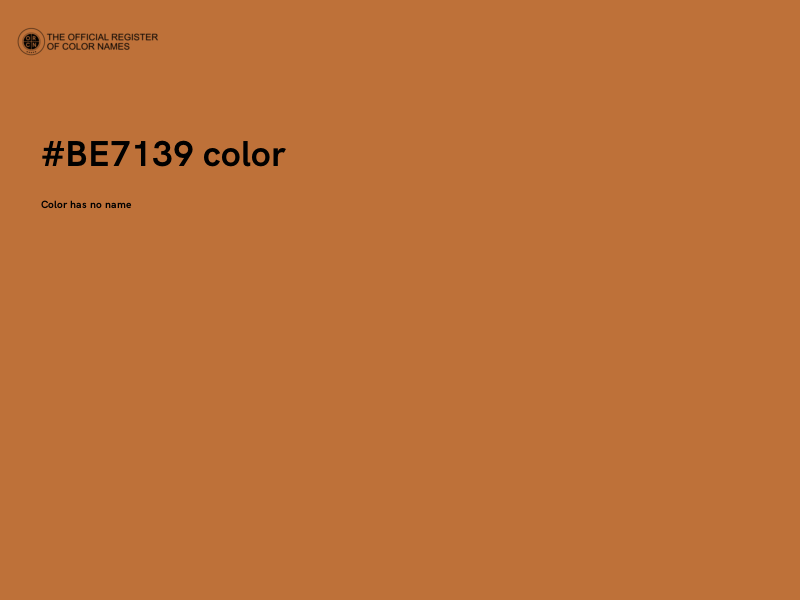 #BE7139 color image