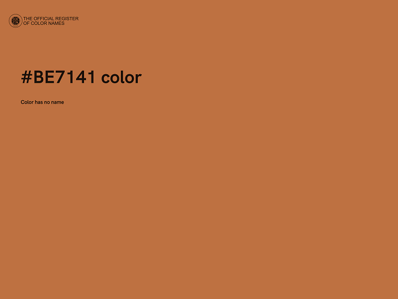 #BE7141 color image