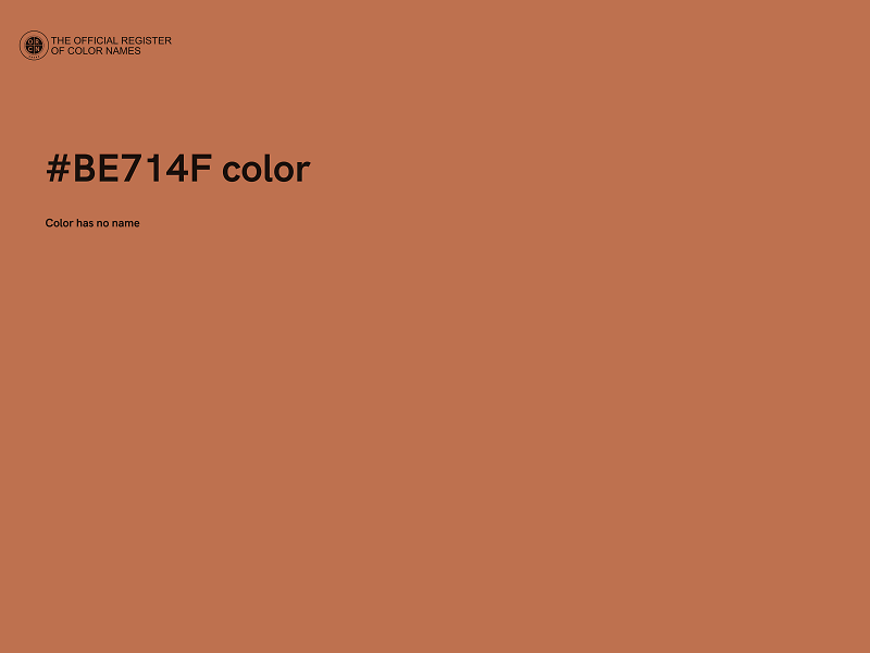 #BE714F color image