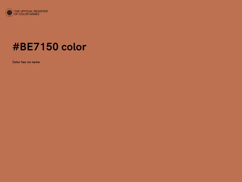 #BE7150 color image