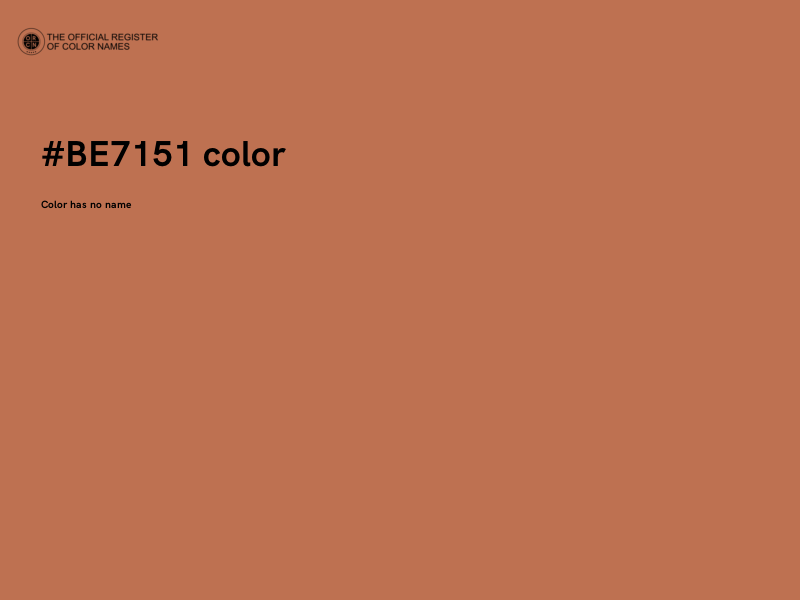 #BE7151 color image
