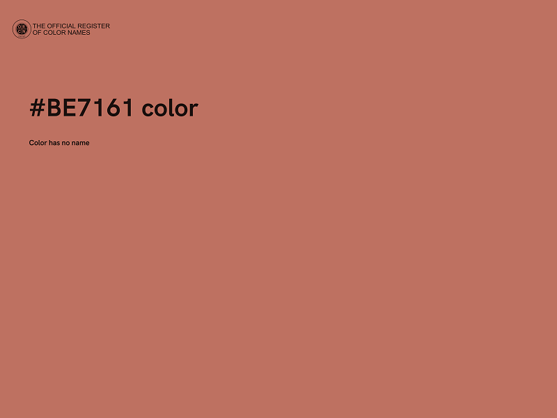 #BE7161 color image