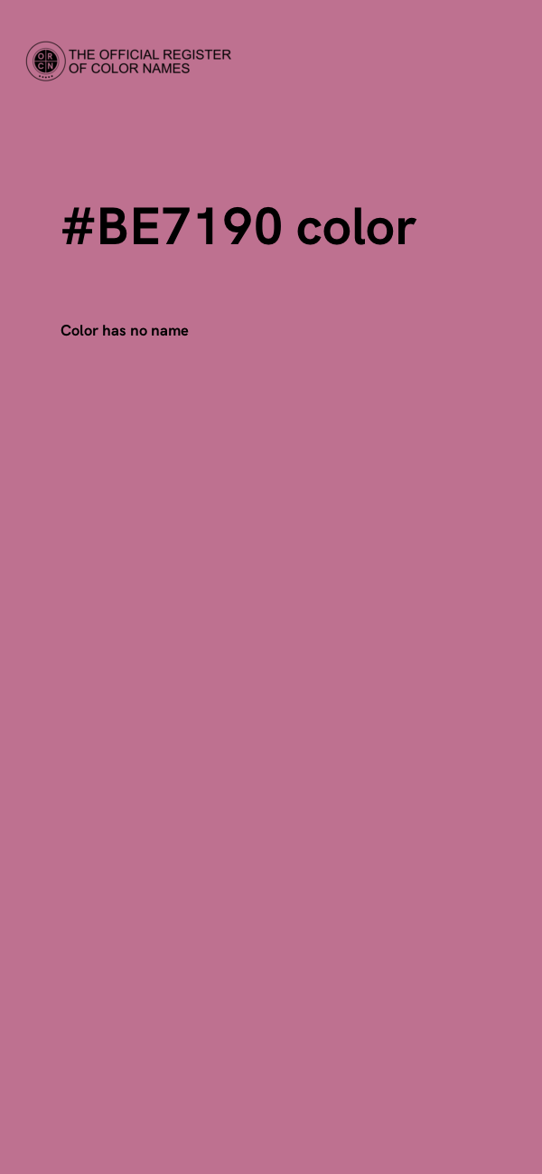 #BE7190 color image