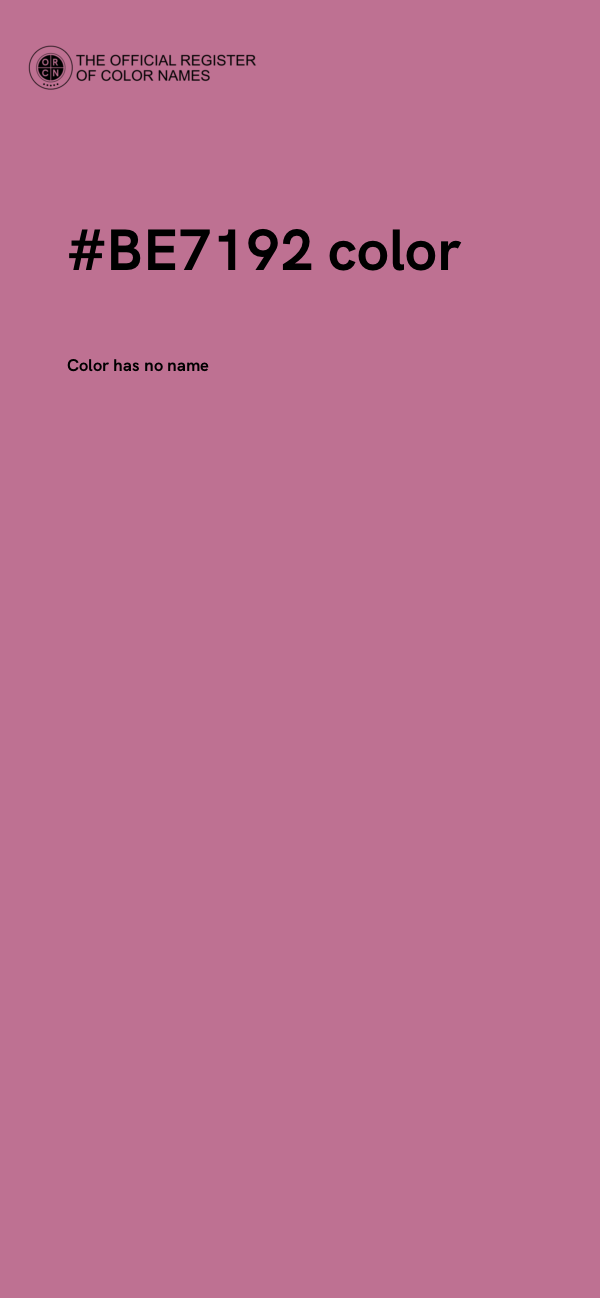 #BE7192 color image
