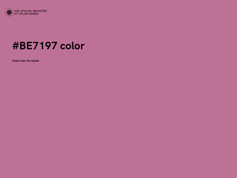 #BE7197 color image