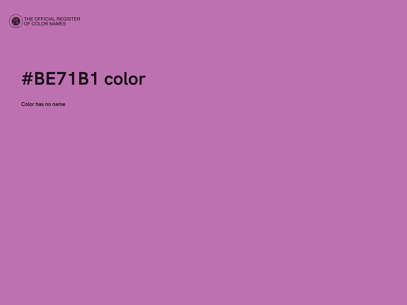 #BE71B1 color image