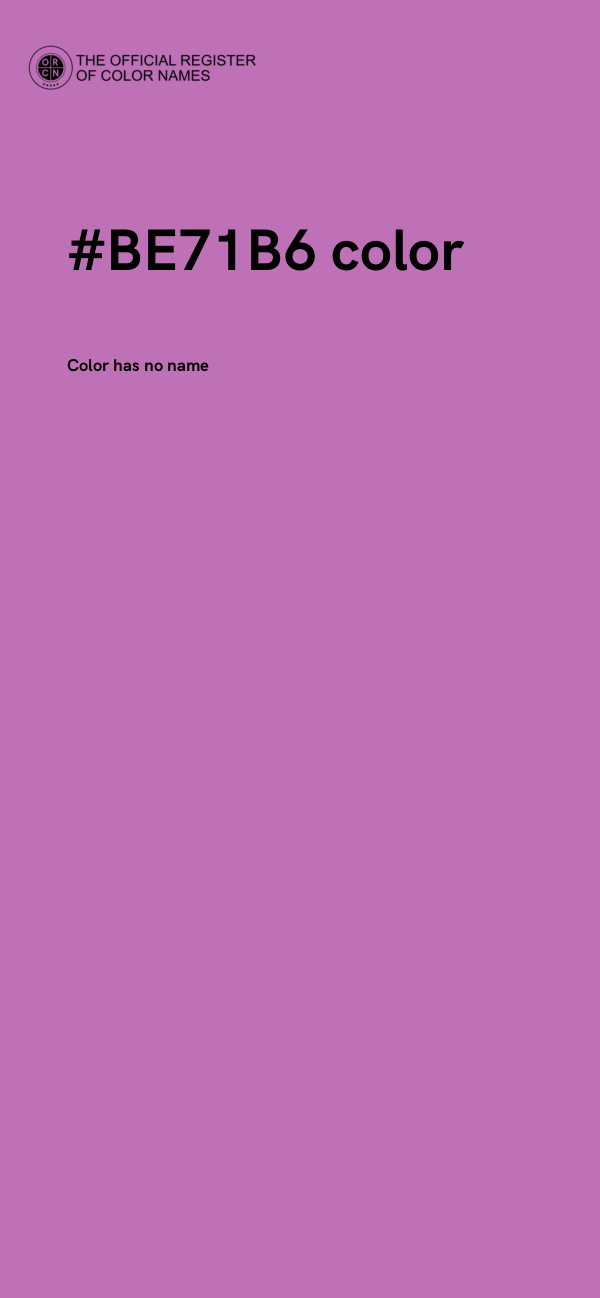 #BE71B6 color image
