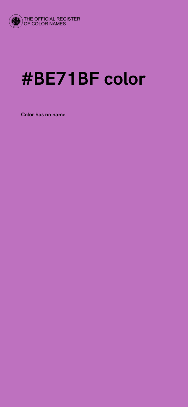 #BE71BF color image