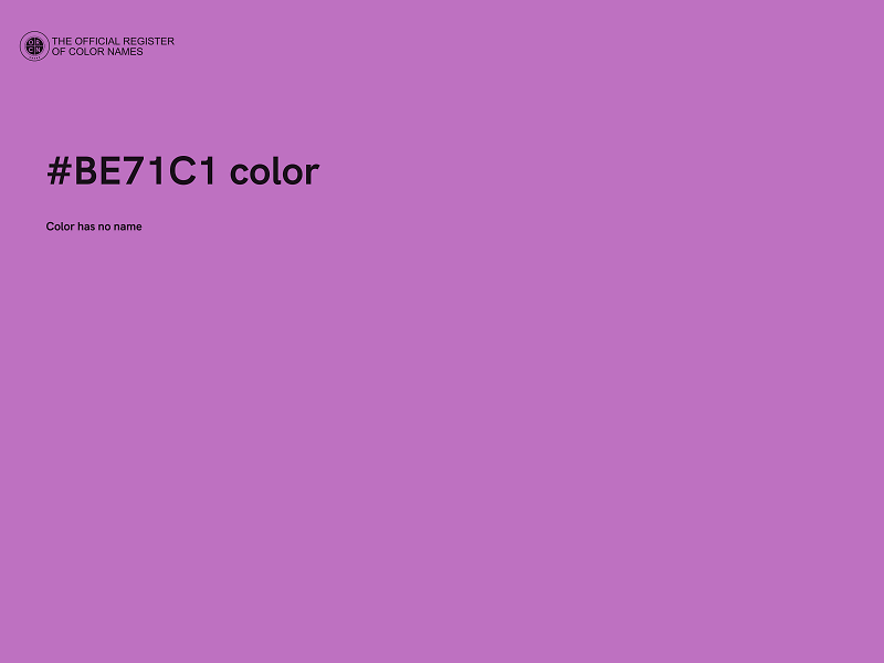 #BE71C1 color image